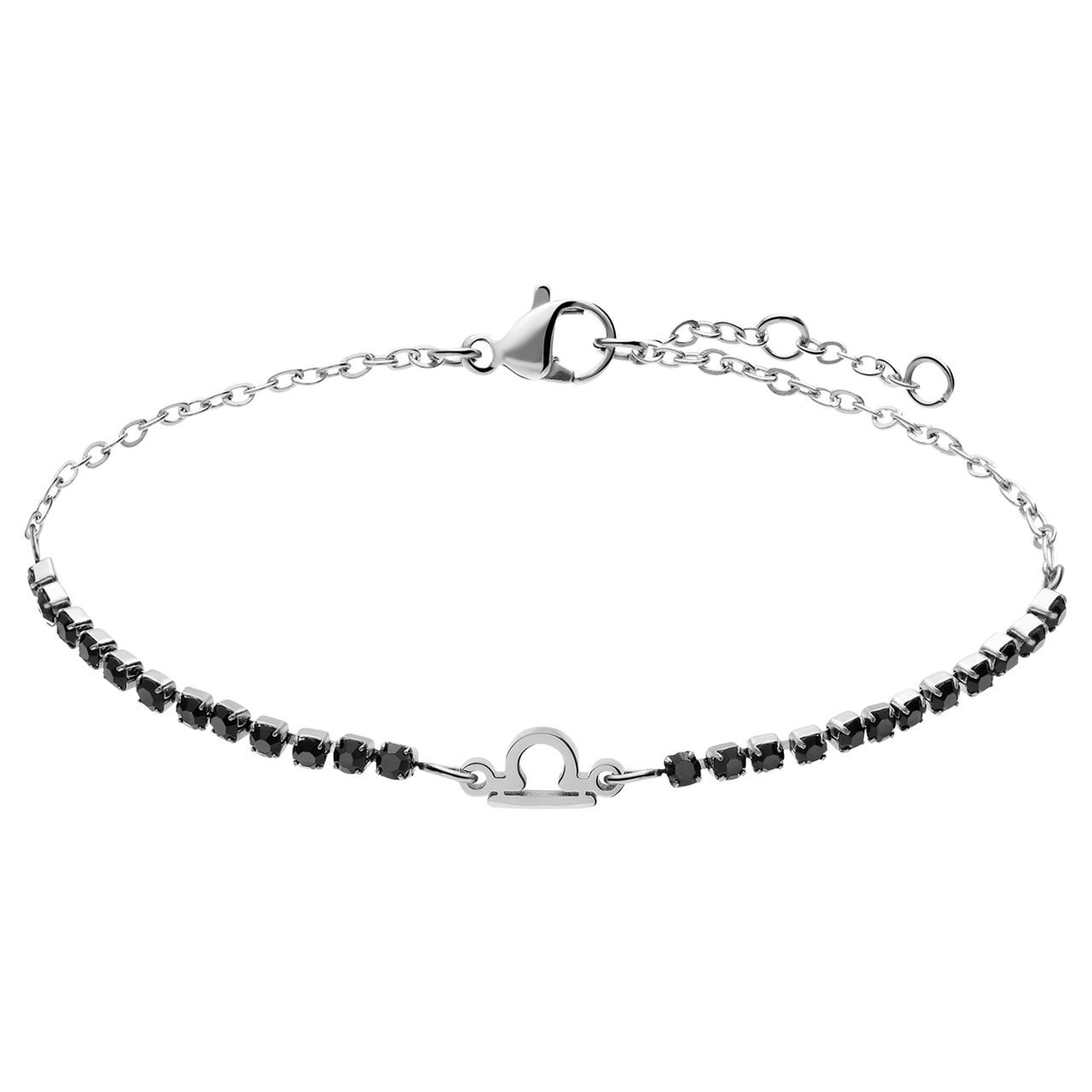 Stainless steel tennis armband Weegschaal/Libra