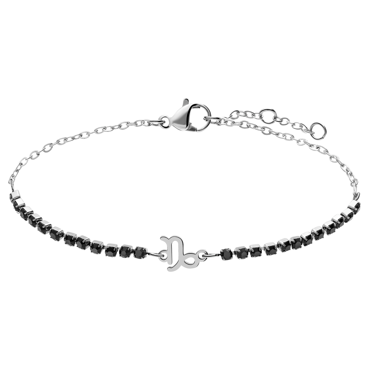 Stalen tennis armband Steenbok/Capricorn