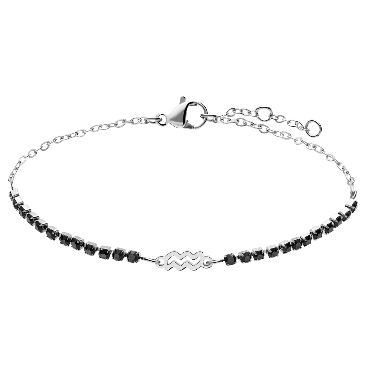 Stainless steel tennis armband Waterman/Aquarius
