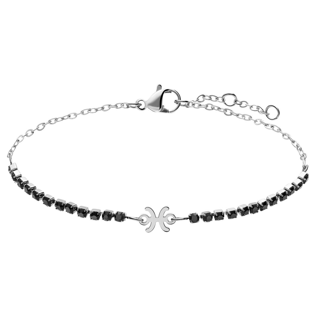 Stainless steel tennis armband Vissen/Pisces