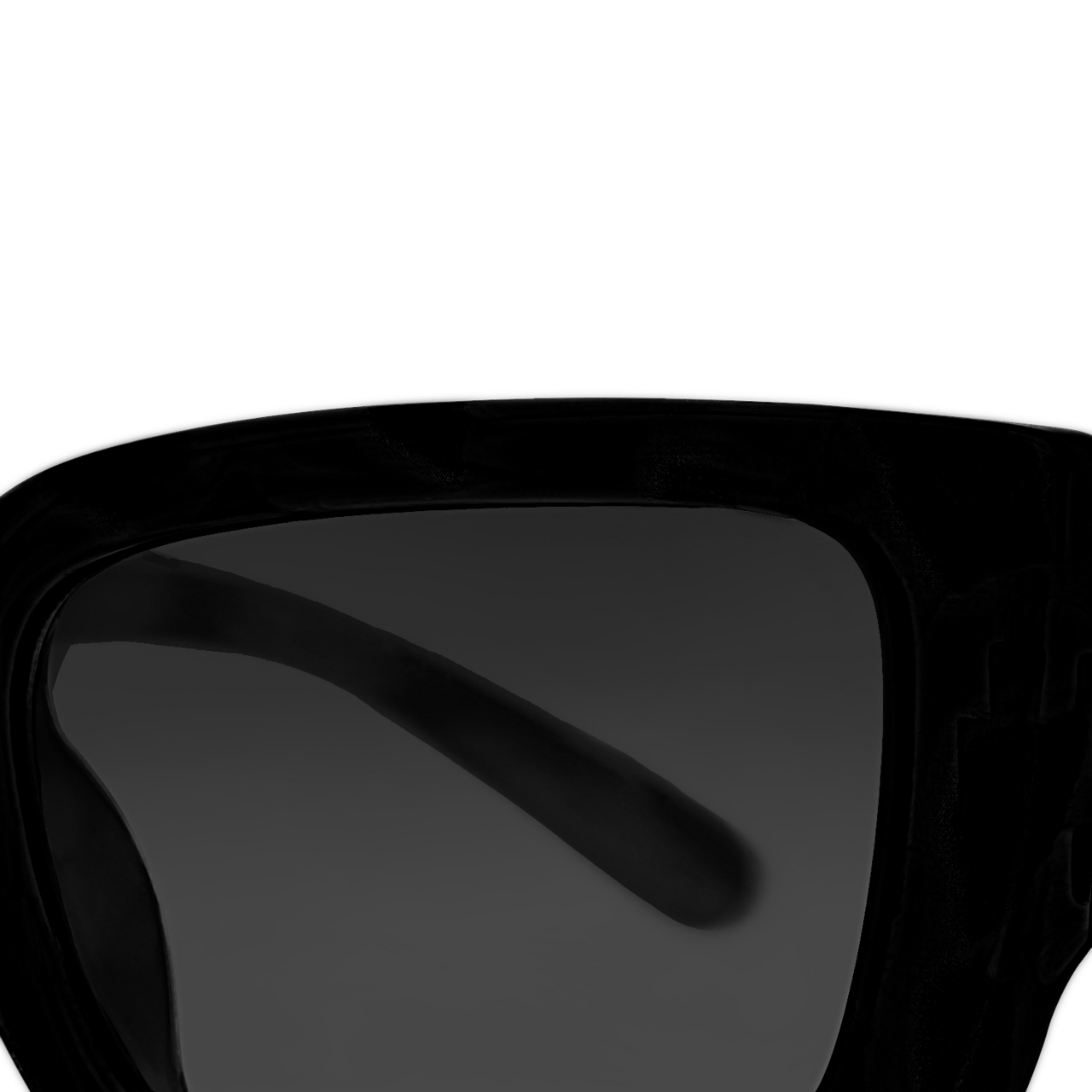 Sonnenbrille mit schwarzem Rahmen, rechteckig