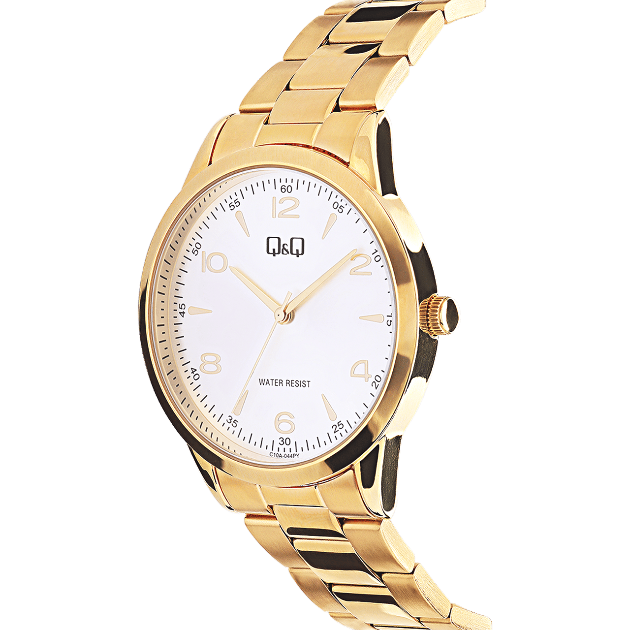 Q&Q goudkleurig stalen herenhorloge C10A-044PY
