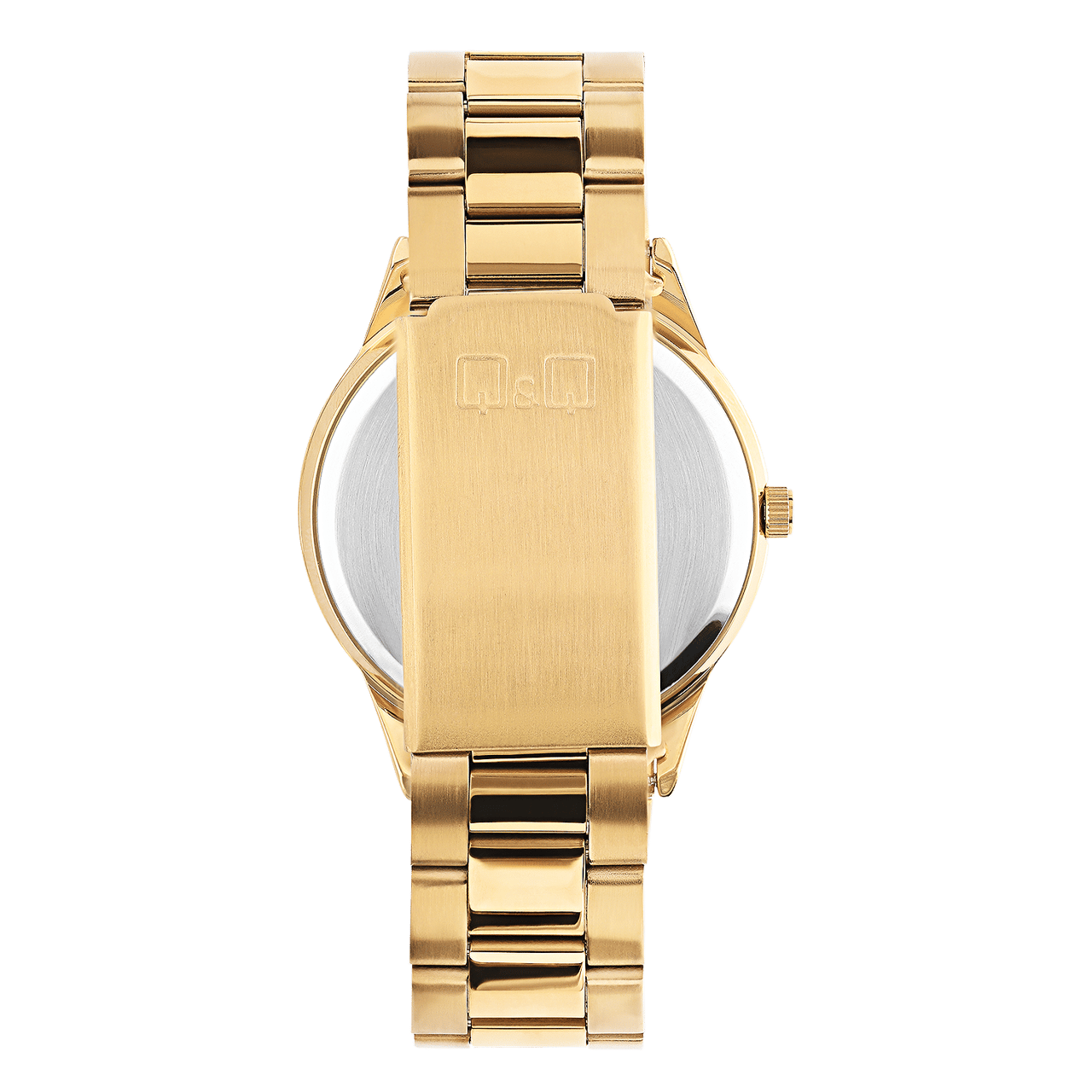 Q&Q Herrenarmbanduhr aus goldfarbenem Edelstahl C10A-052PY
