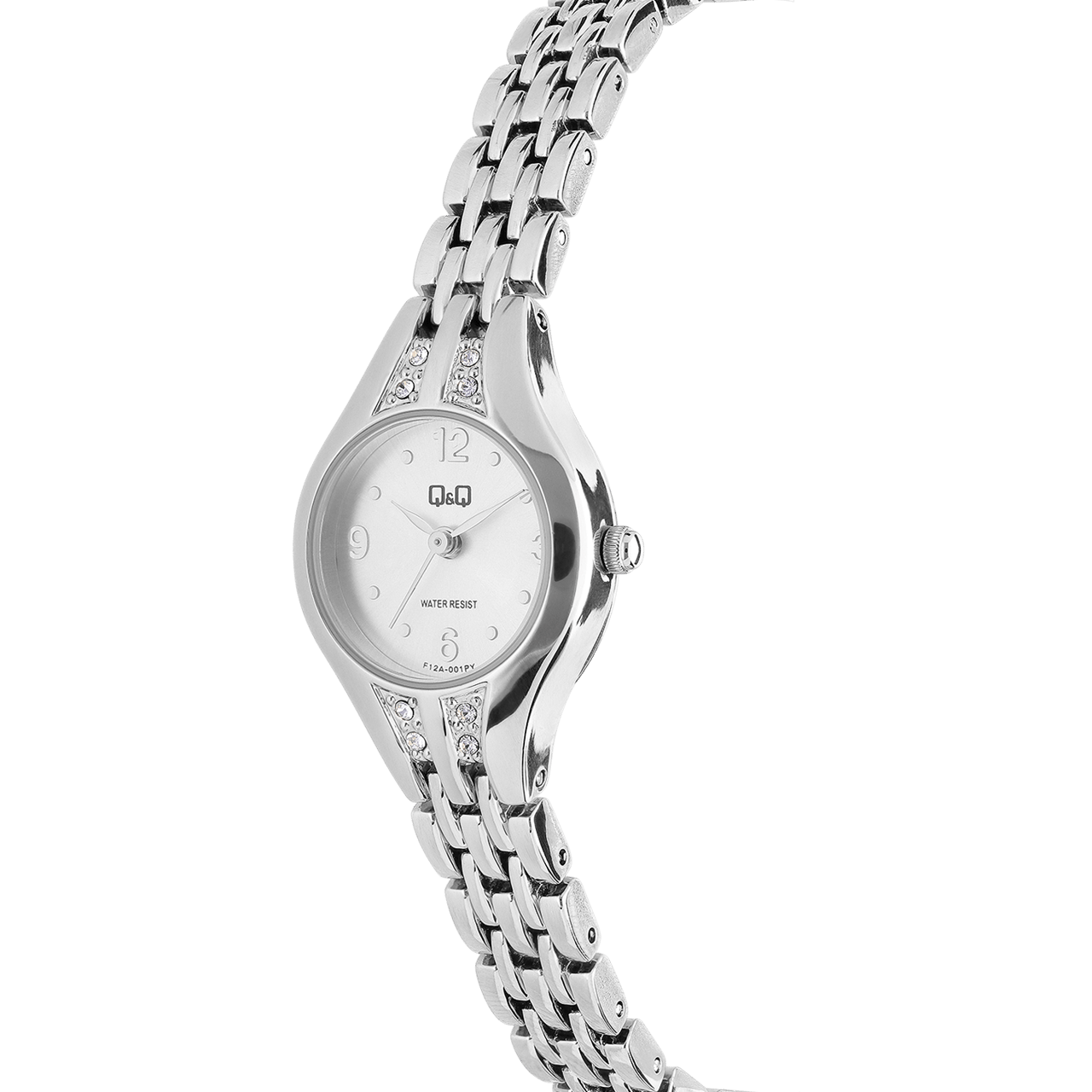 Q&Q zilverkleurig stainless steel dameshorloge F12A-004PY