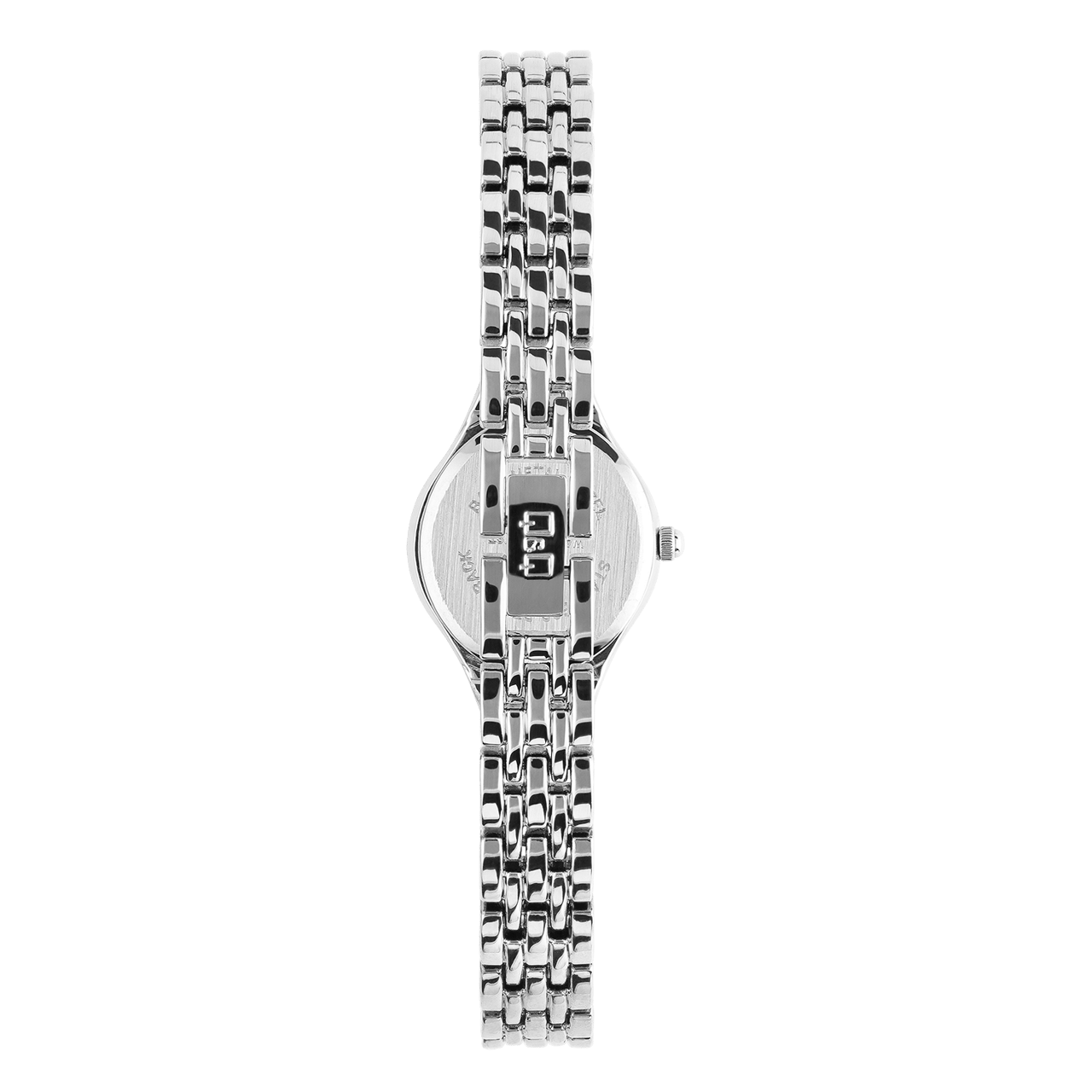 Q&Q Damenarmbanduhr aus silbernem Edelstahl F12A-004PY