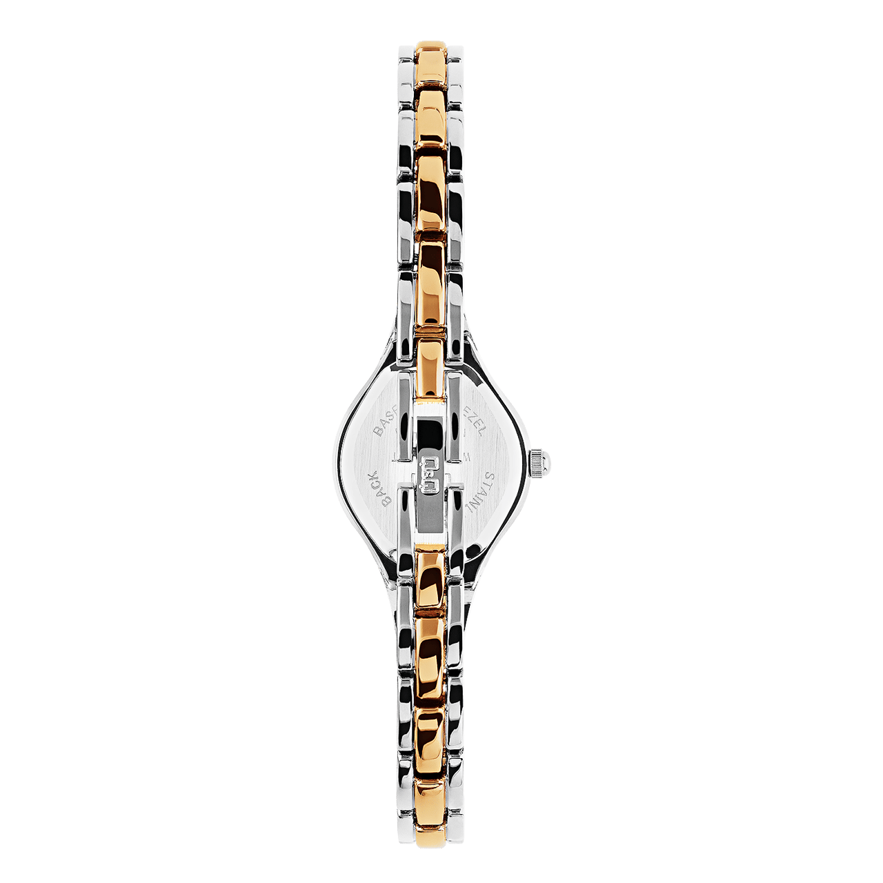 Q&Q bicolor stainless steel dameshorloge F13A-003PY
