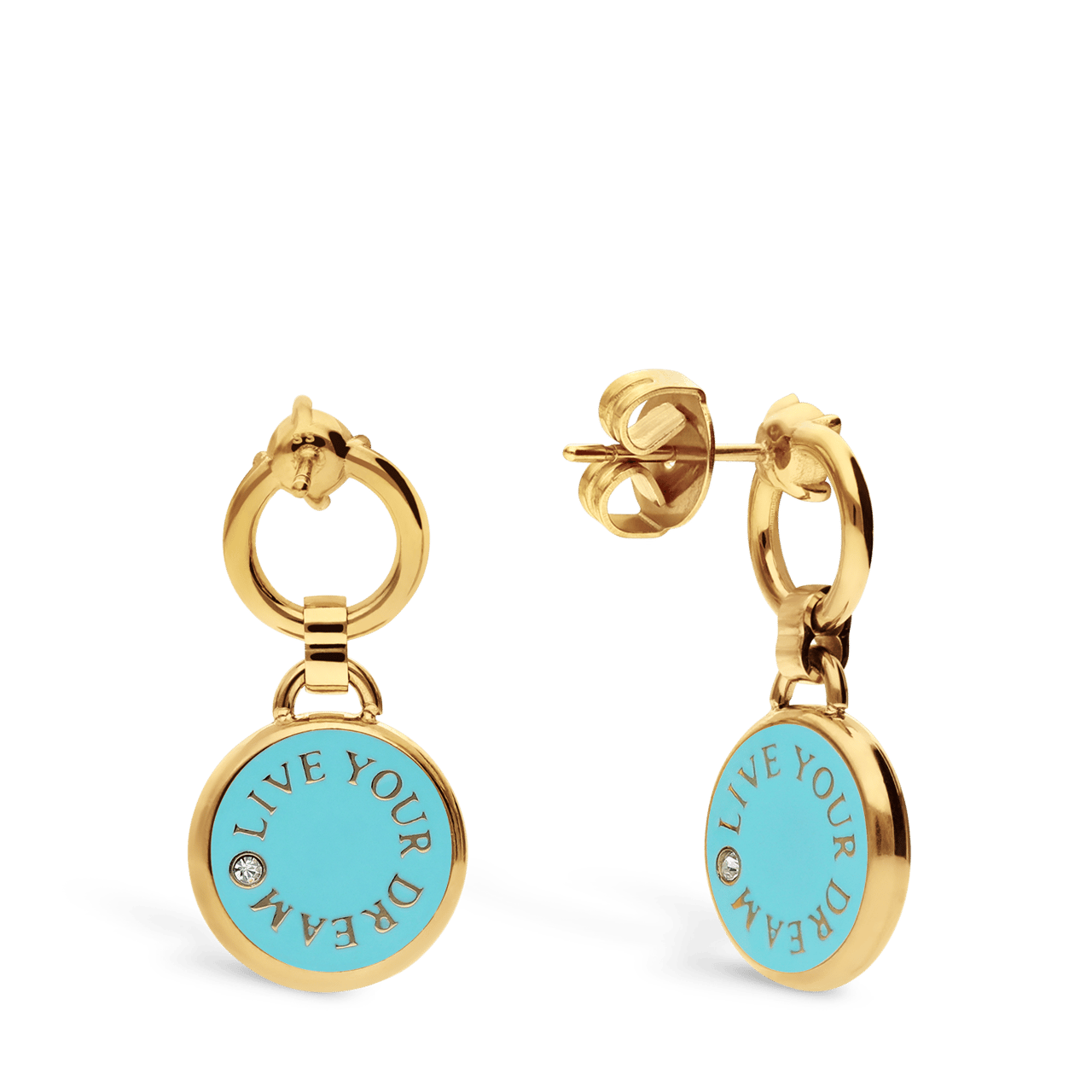 Guess stalen goldplated oorbellen DREAMING GUESS