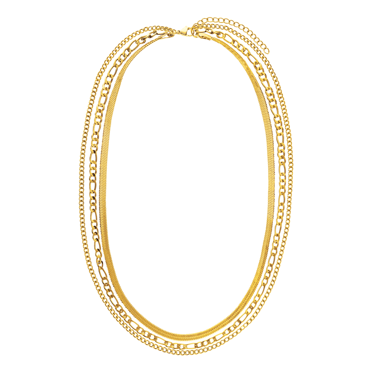 Stainless steel goldplated ketting voor dames