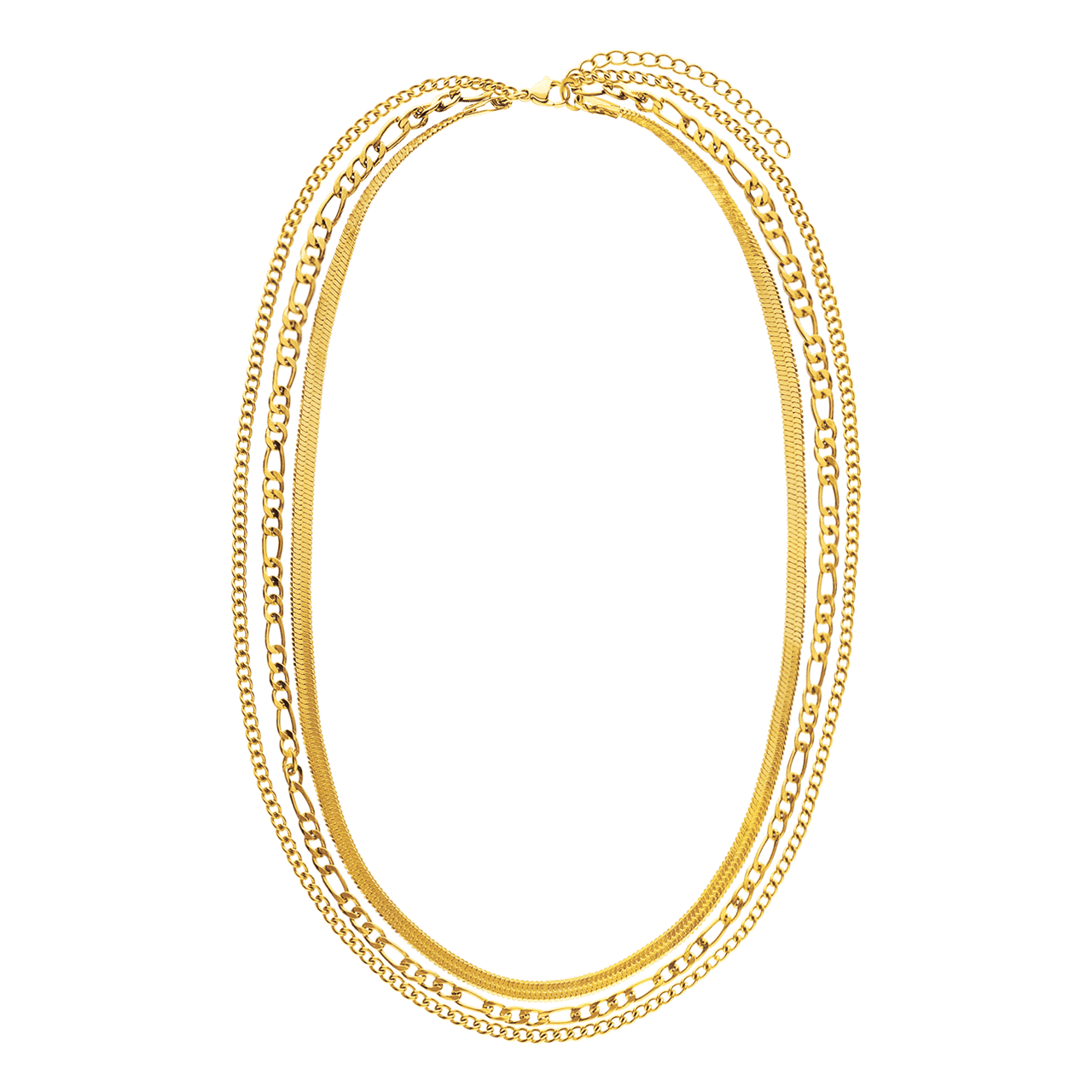 Stalen goldplated ketting voor dames