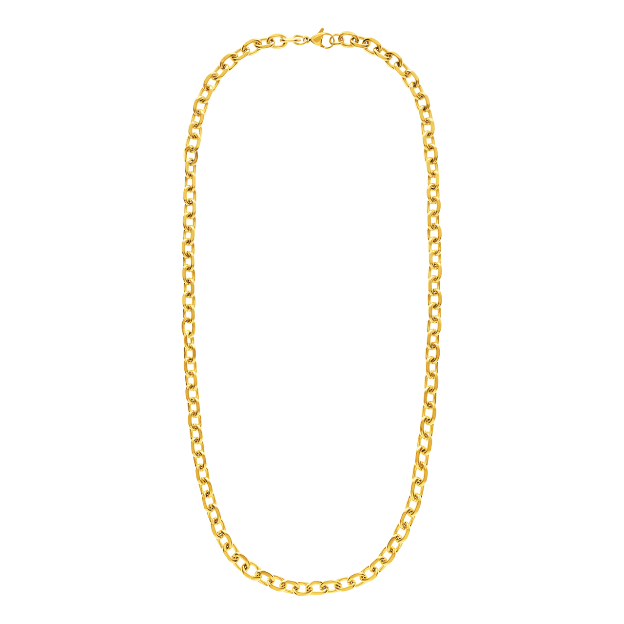 Stalen goldplated ketting voor dames