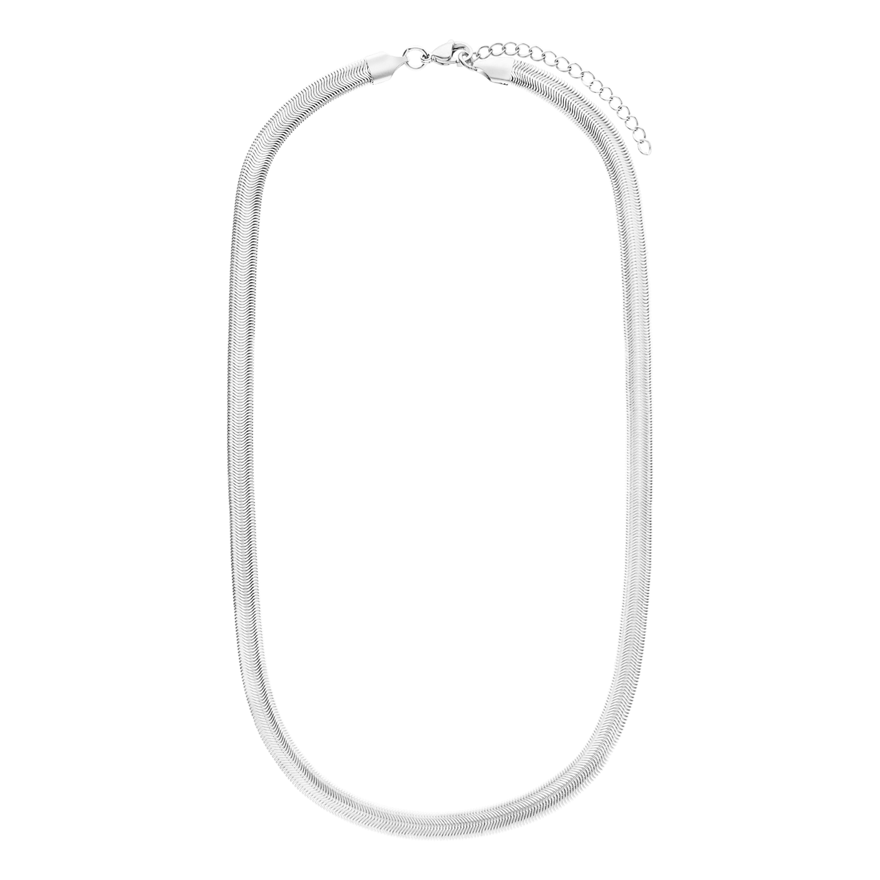 Camille stainless steel ketting met platte schakel voor dames