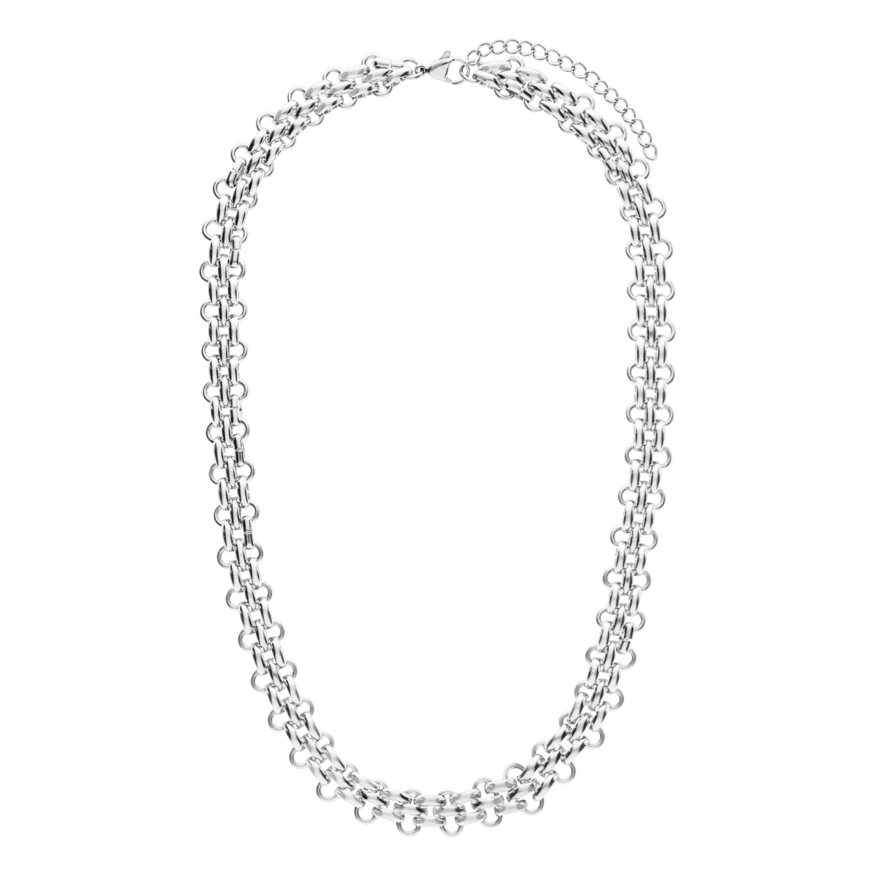 Camille stainless steel ketting chunky multi voor dames