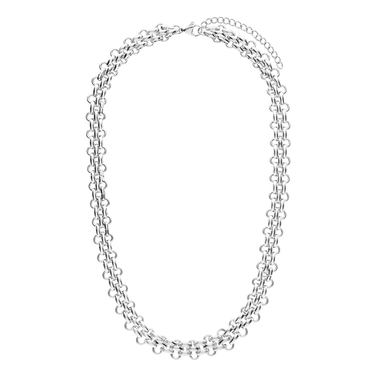 Camille stalen ketting chunky multi voor dames