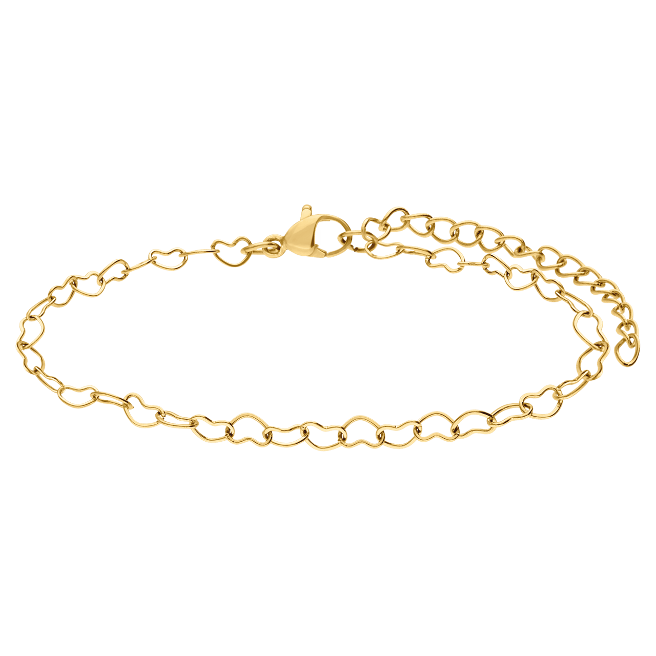 Armbänder aus Edelstahl, vergoldet, Mutter/Tochter, Herz