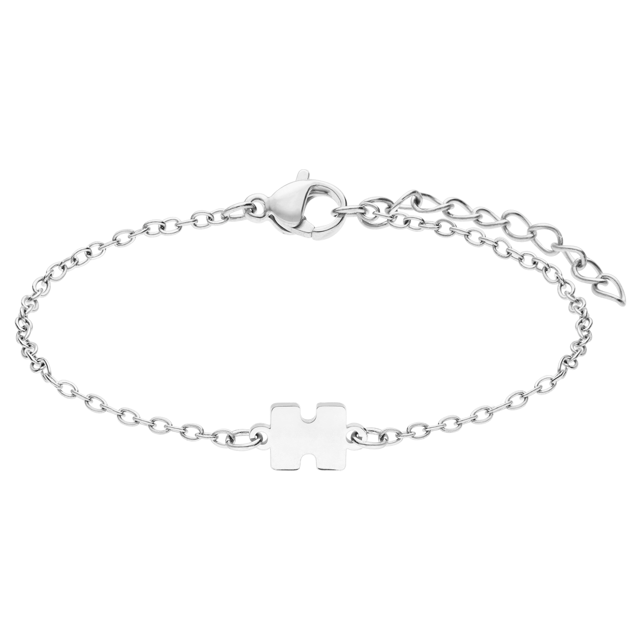 Armbänder aus Edelstahl, Mutter/Tochter, durchbrochenes Herz