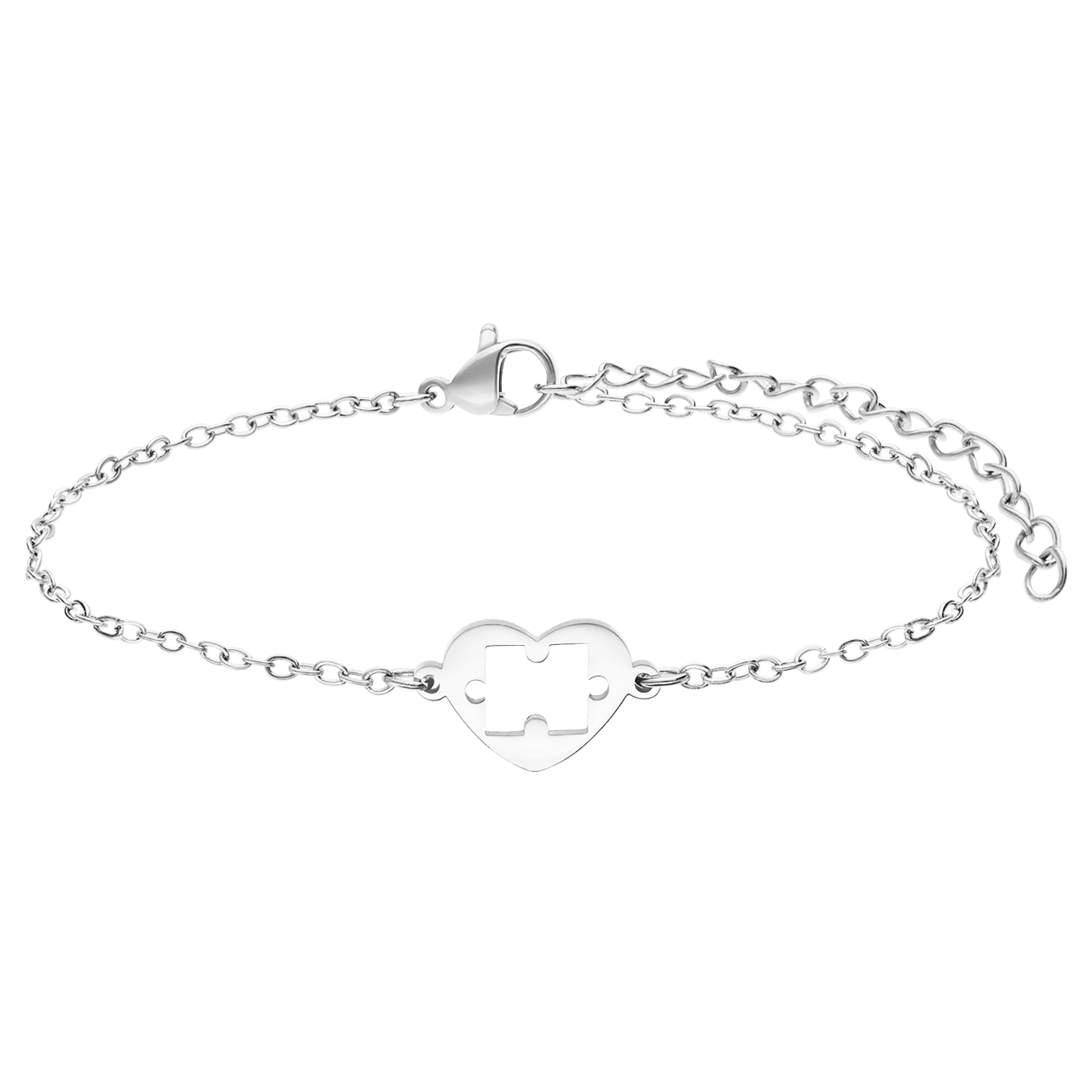 Stainless steel armbanden Moeder/Dochter open hart