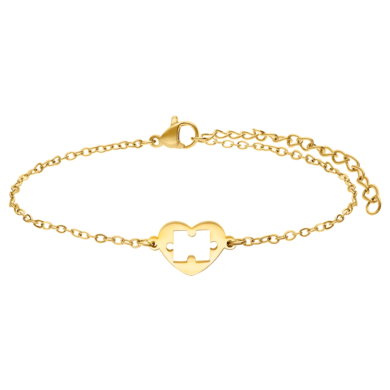 Stainless steel goldplated armbanden set met hanger voor dames