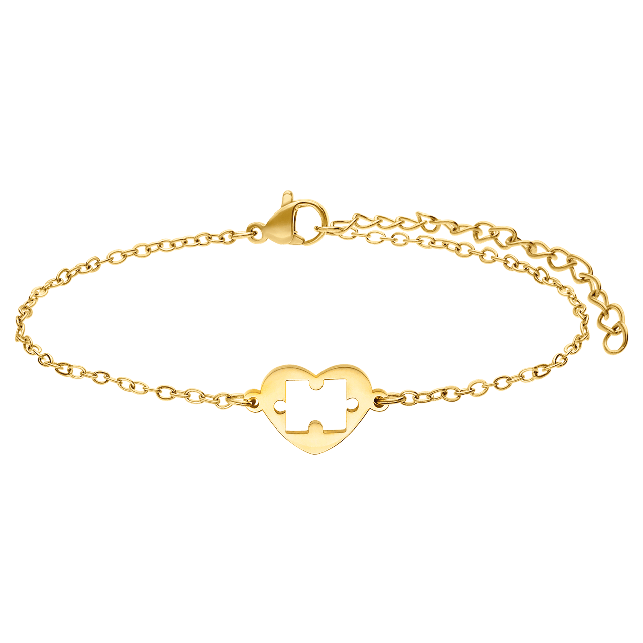 Stalen goldplated armbanden set met hanger voor dames