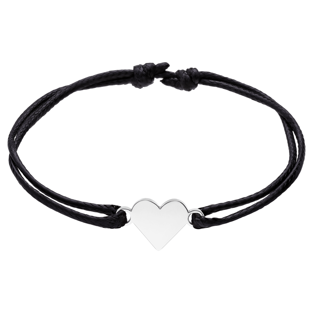Armbänder aus Edelstahl, Kordel, Mutter/Tochter, 3 Herzen