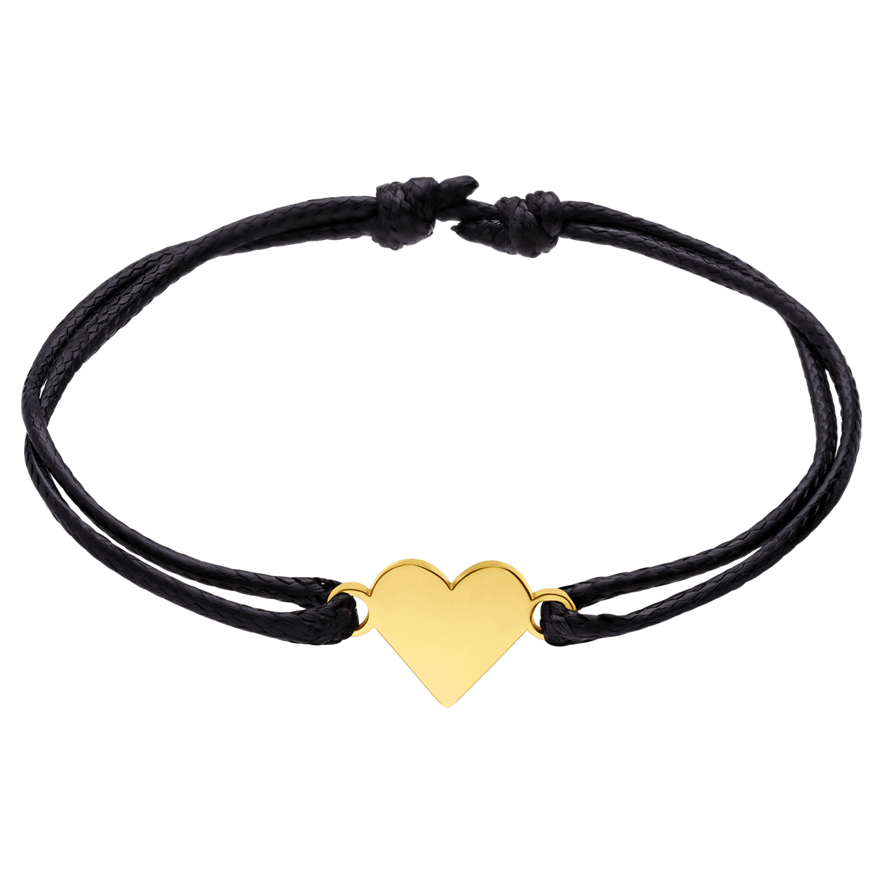 Stainless steel goldplated set koordarmbanden hart voor dames