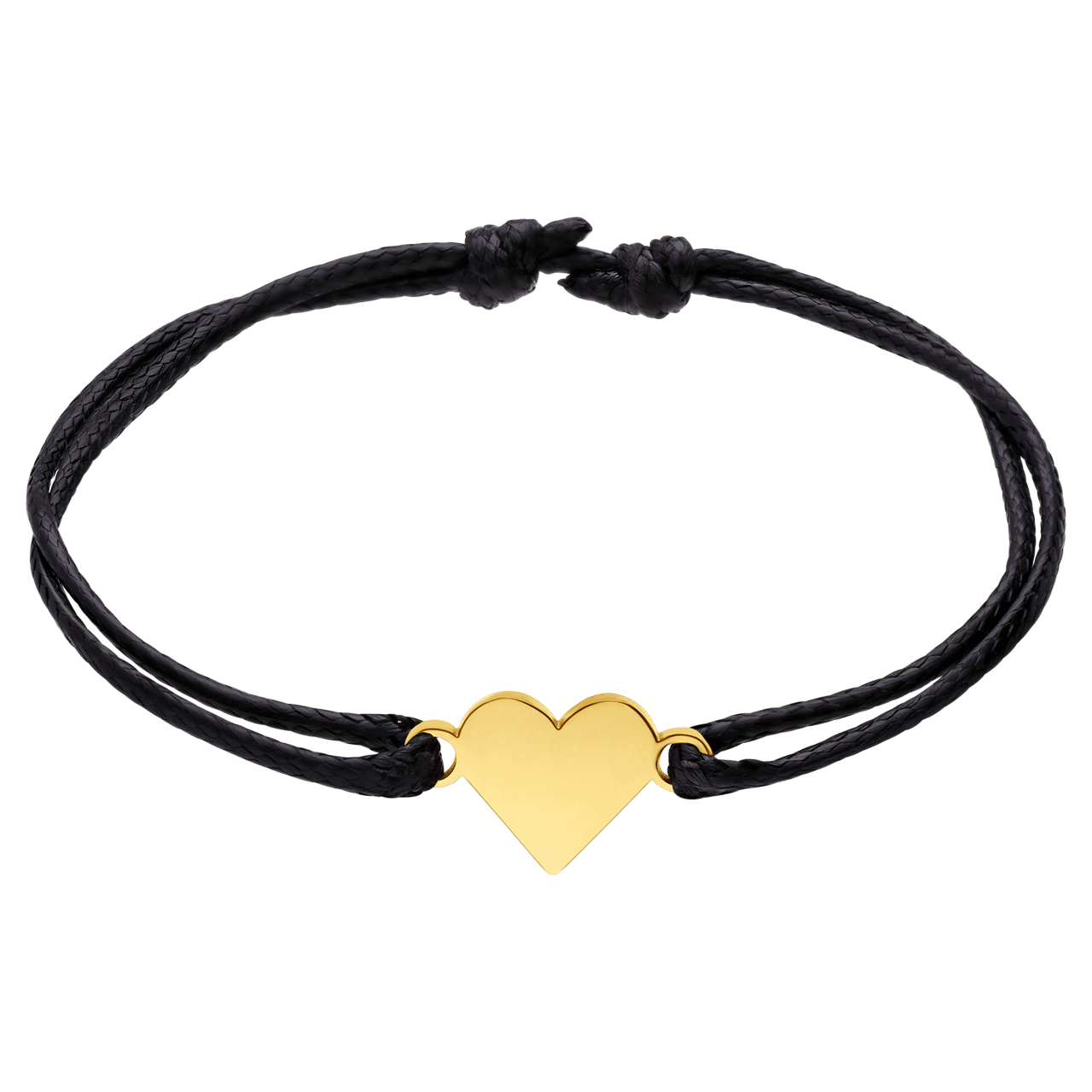 Stalen goldplated set koordarmbanden hart voor dames