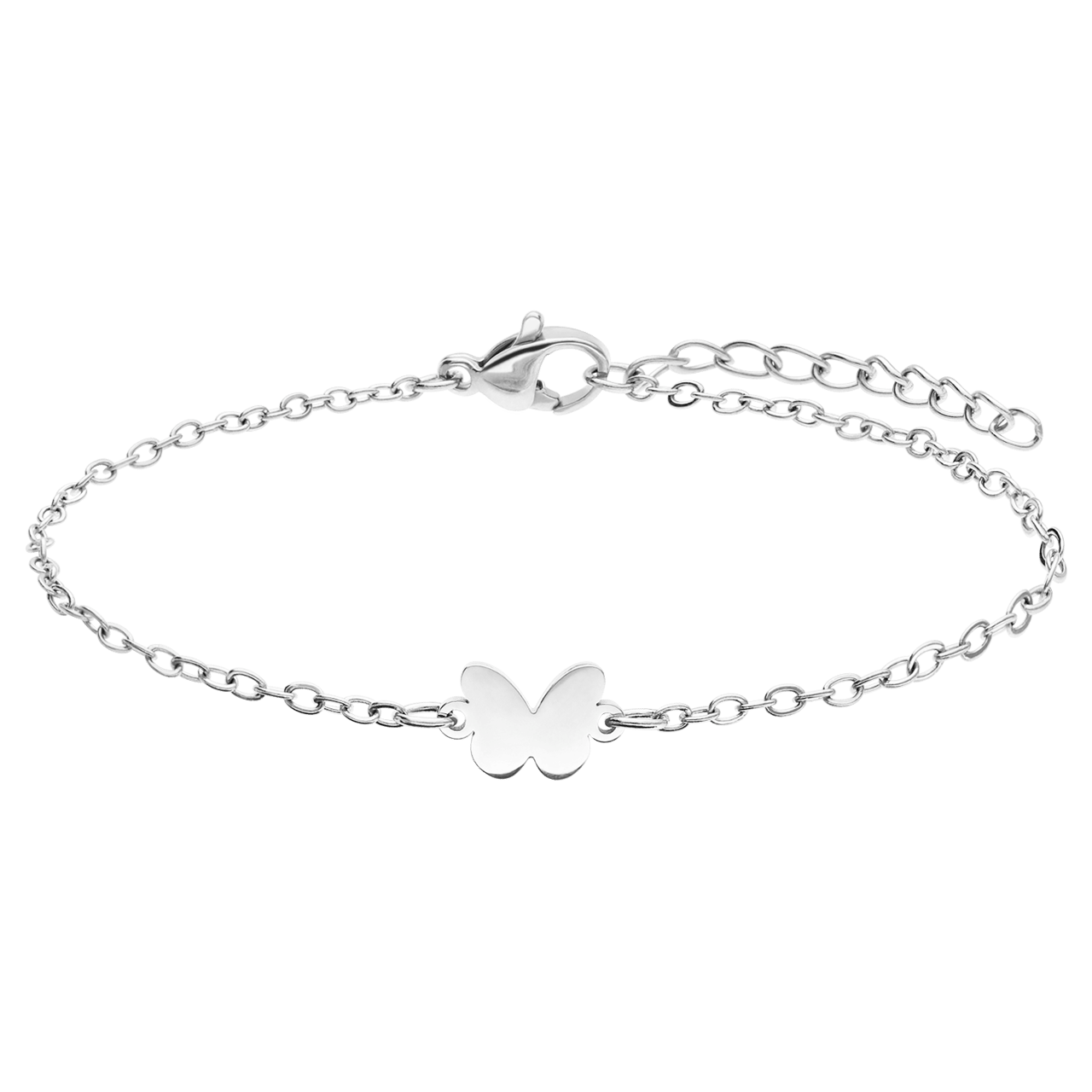 Stainless steel armbanden Moeder/Dochter vlinder