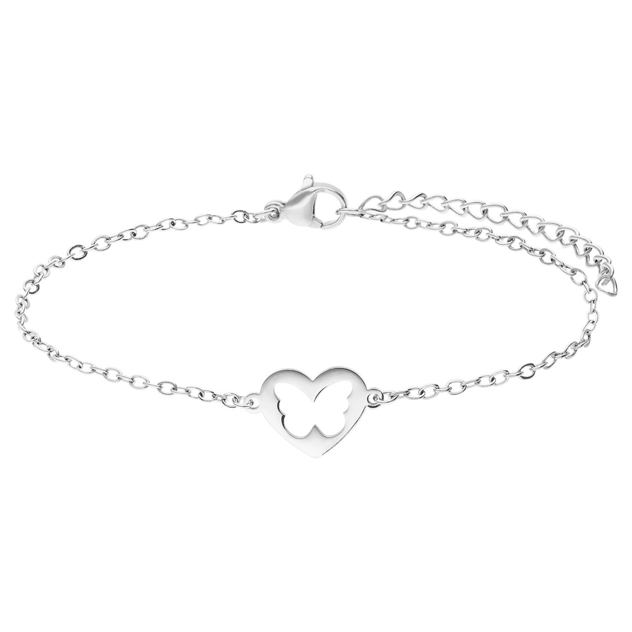 Armbänder aus Edelstahl, Mutter/Tochter, Schmetterling
