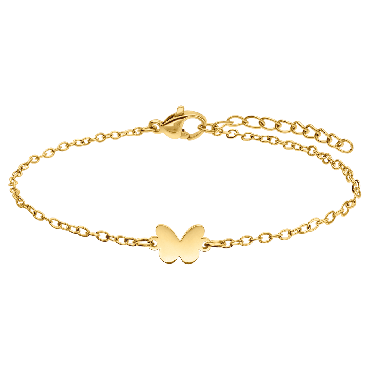 Stainless steel goldplated armbanden Moeder/Dochter open hart