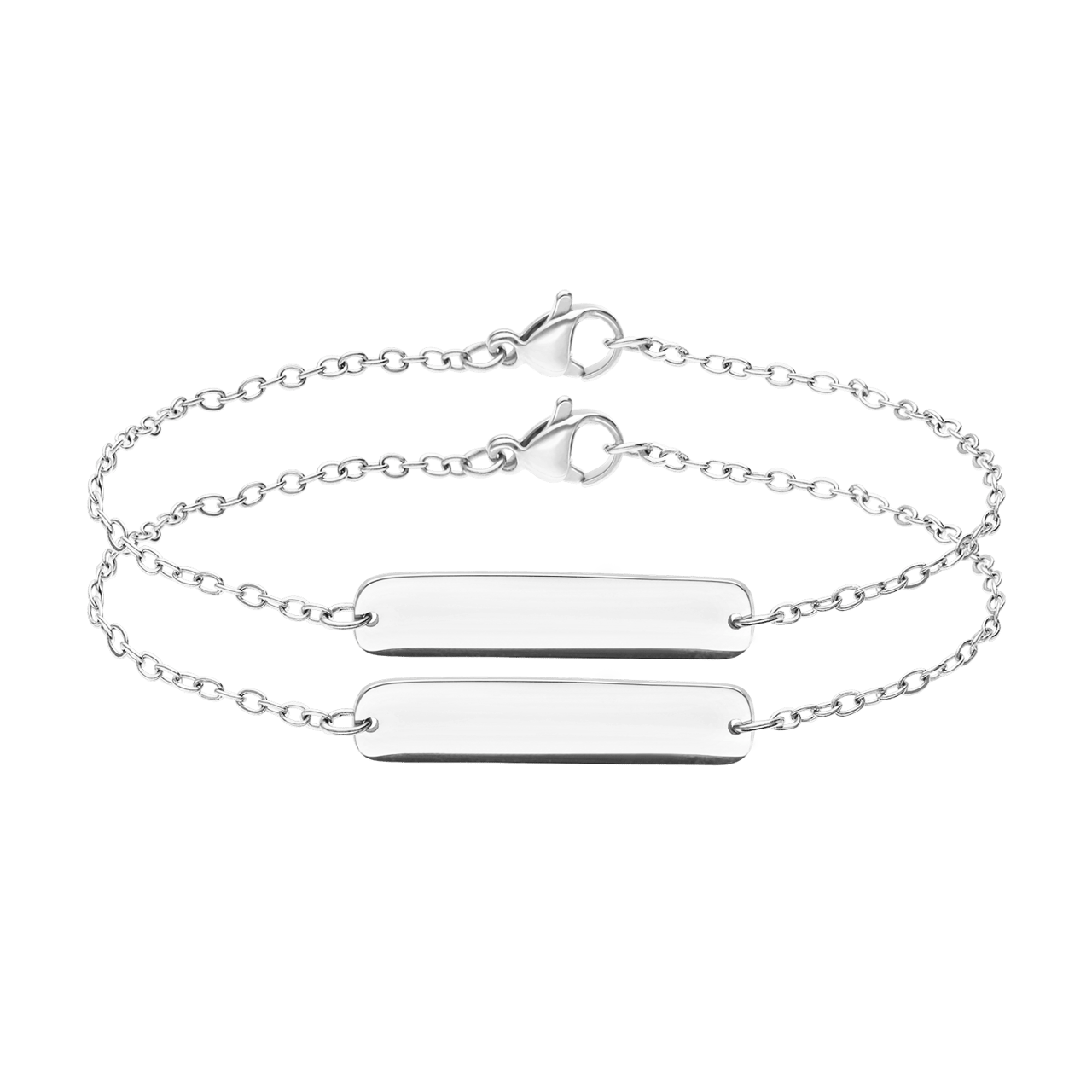 Stalen armbanden Moeder/Dochter bar