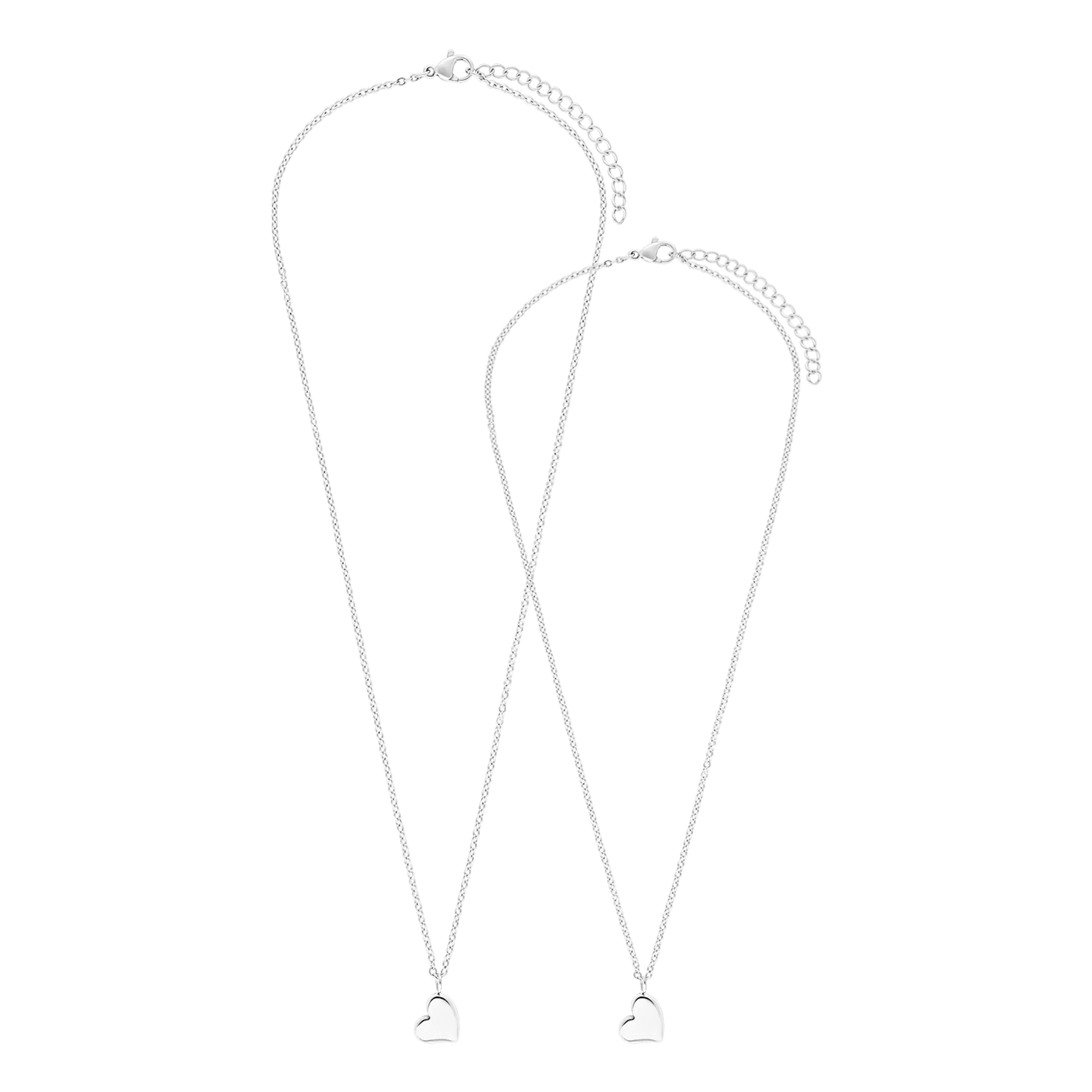 Stainless steel ketting Moeder/Dochter hart/hart