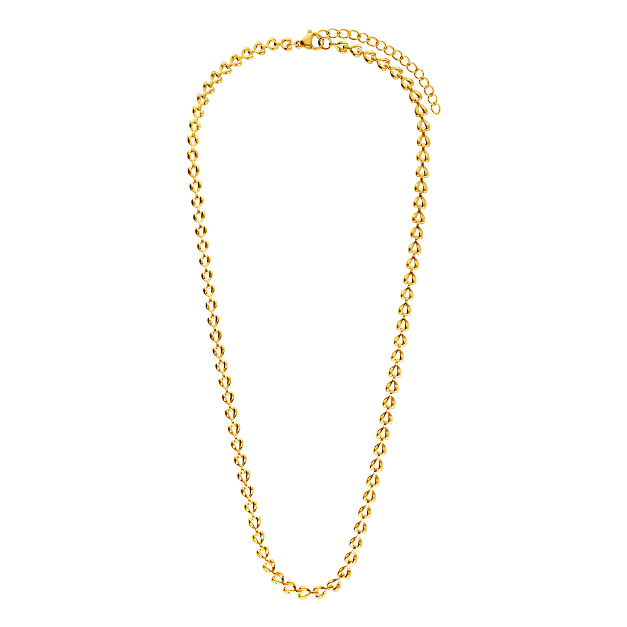 Myla stainless steel goldplated ketting met hart voor dames