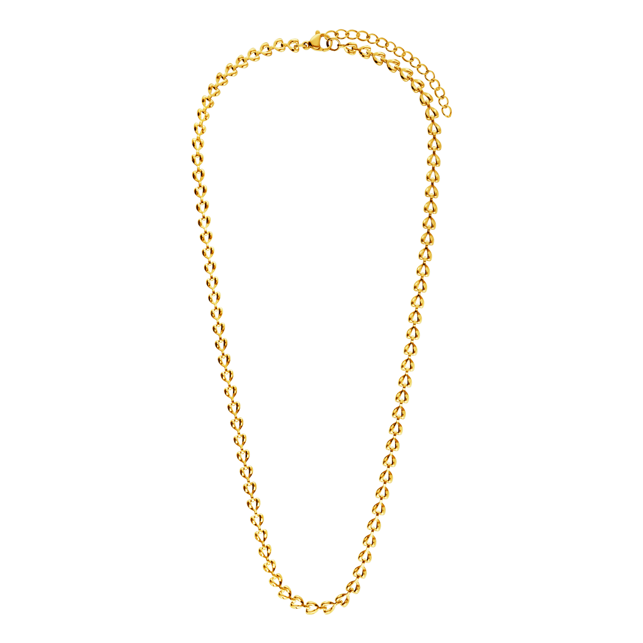 Stalen goldplated ketting voor dames