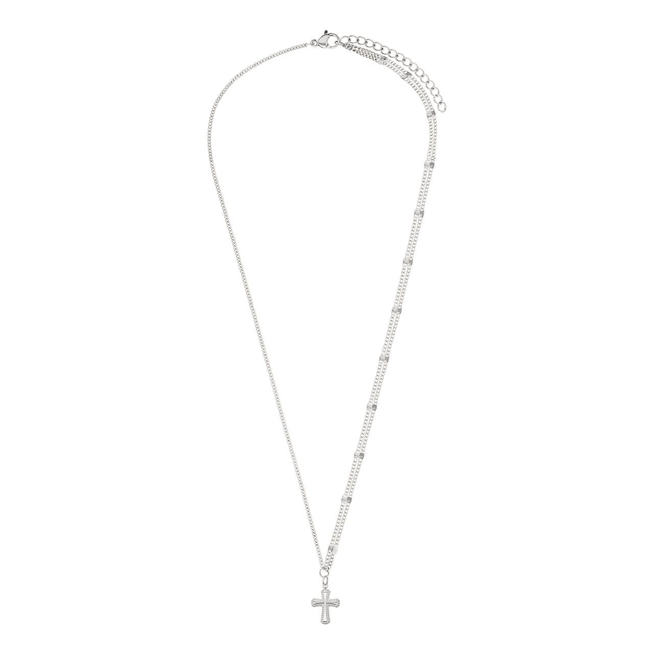 Halskette aus Edelstahl mit Kreuz