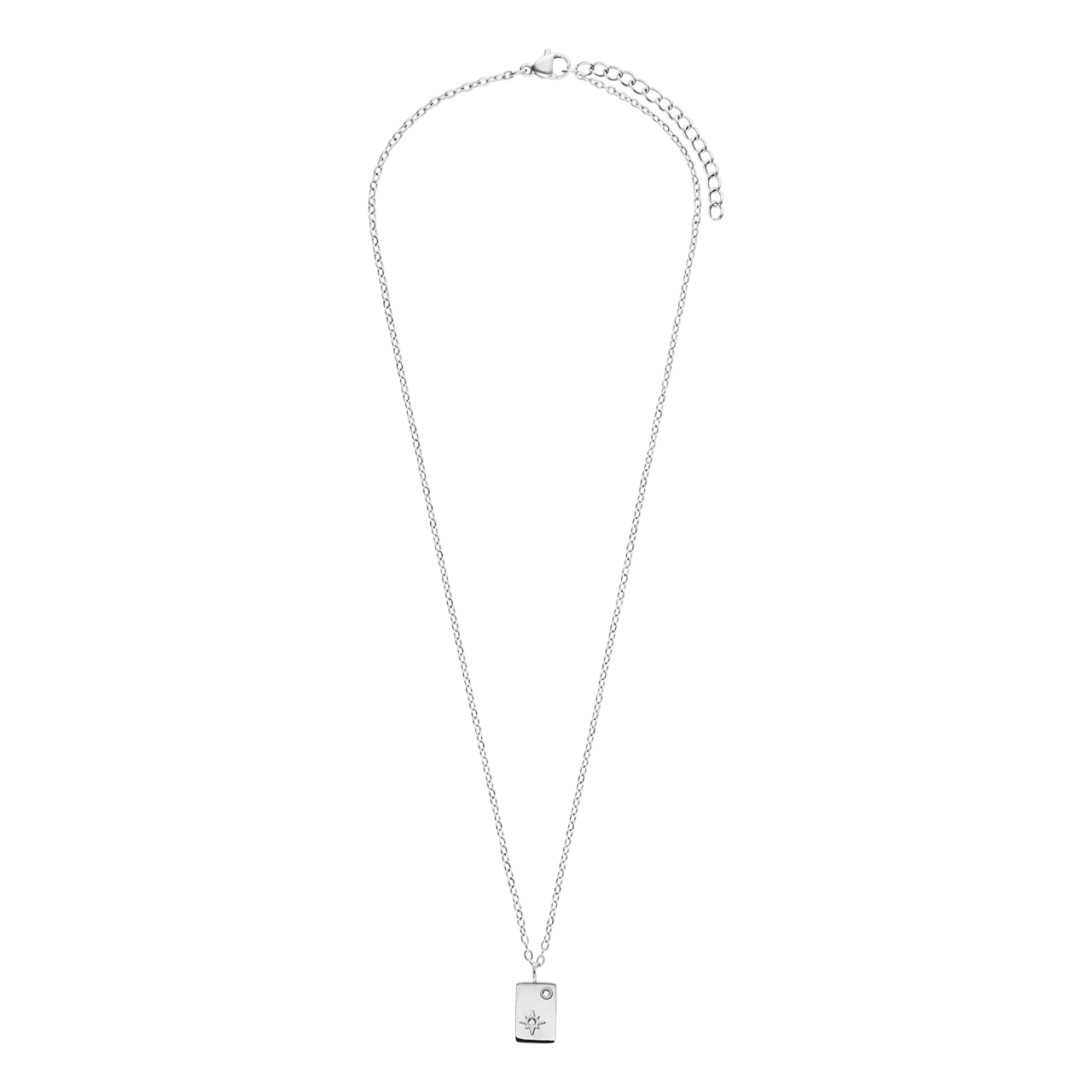 Myla stalen ketting met ster en zirkonia voor dames