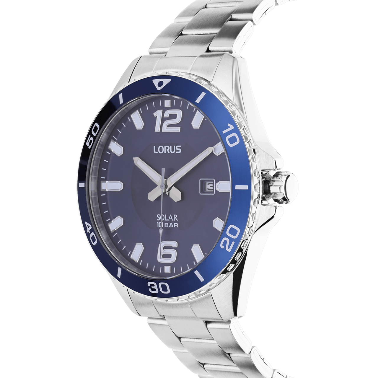 Lorus Solar herenhorloge met stainless steel band RX361AX9