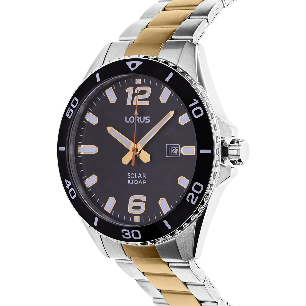 Lorus zweifarbige Solar-Armbanduhr für Herren RX363AX9