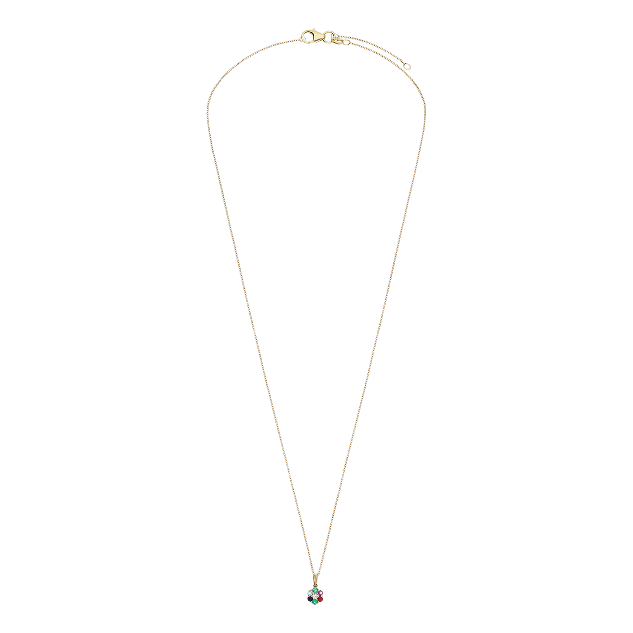 Diamond luxury 14 karaat gouden collier bloem diamant(0,025ct) voor dames