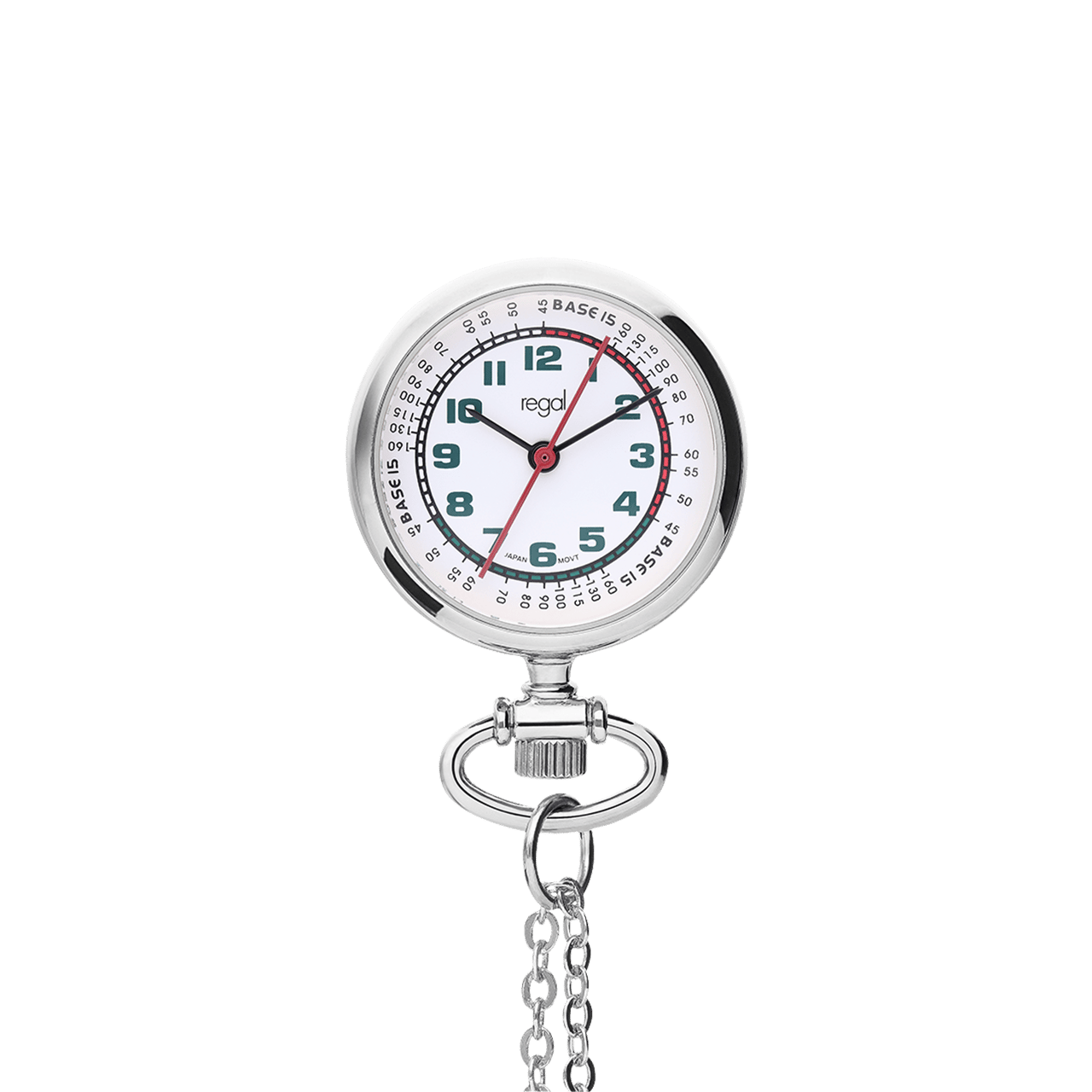 Regal zustershorloge zilverkleurig met ketting