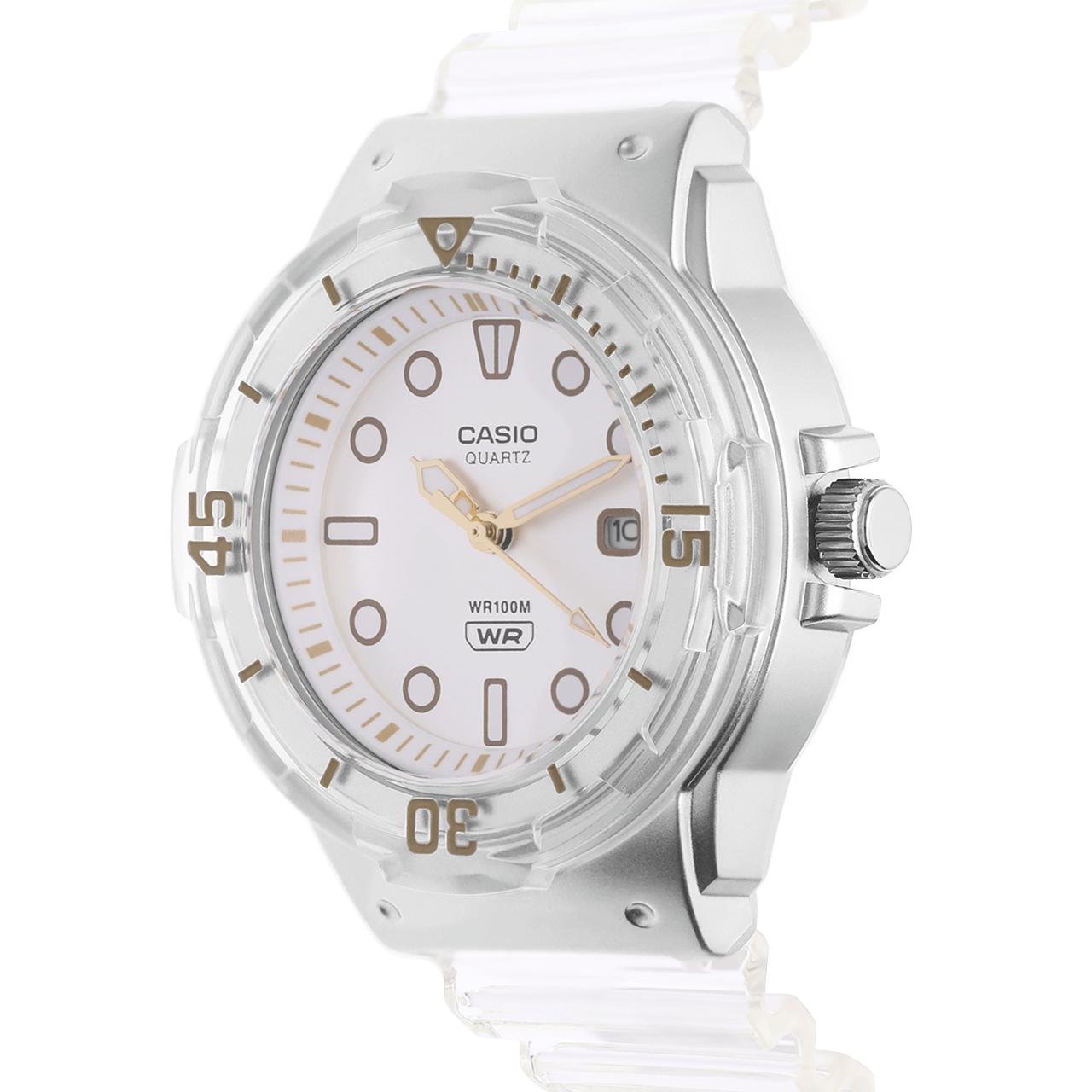 Casio Armbanduhr für Damen, Silikon, Weiß, LRW-200HS-7EVEF