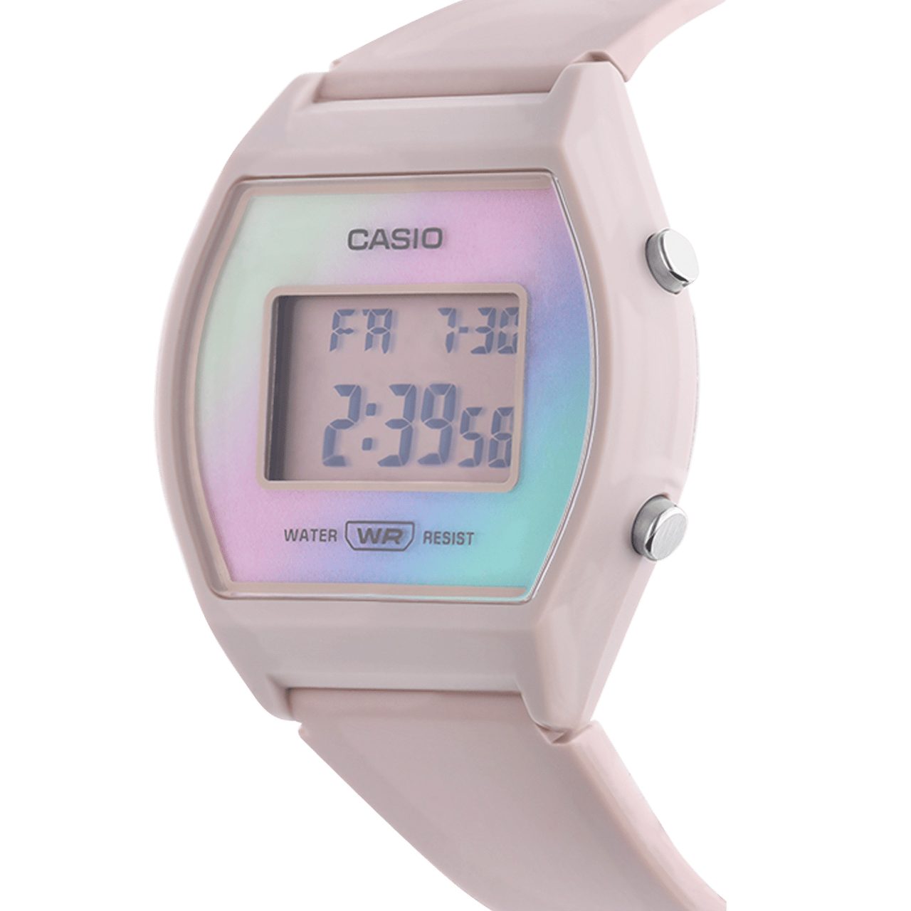 Casio Armbanduhr im Retrolook für Damen, Rosa, LW-205H-4AEF