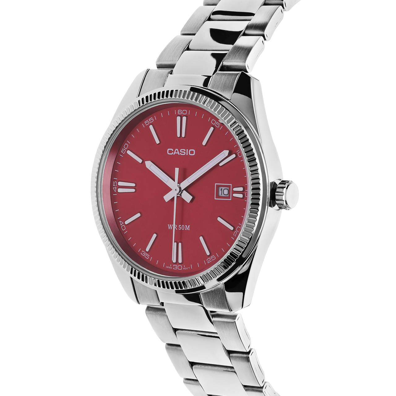 Casio Uhr mit rotem Zifferblatt MTP-1302PD-4AVEF