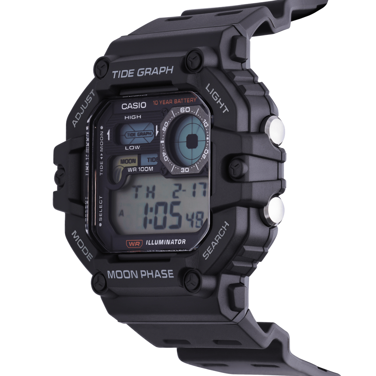 Casio digitaal horloge zwart WS-1700H-1AVEF