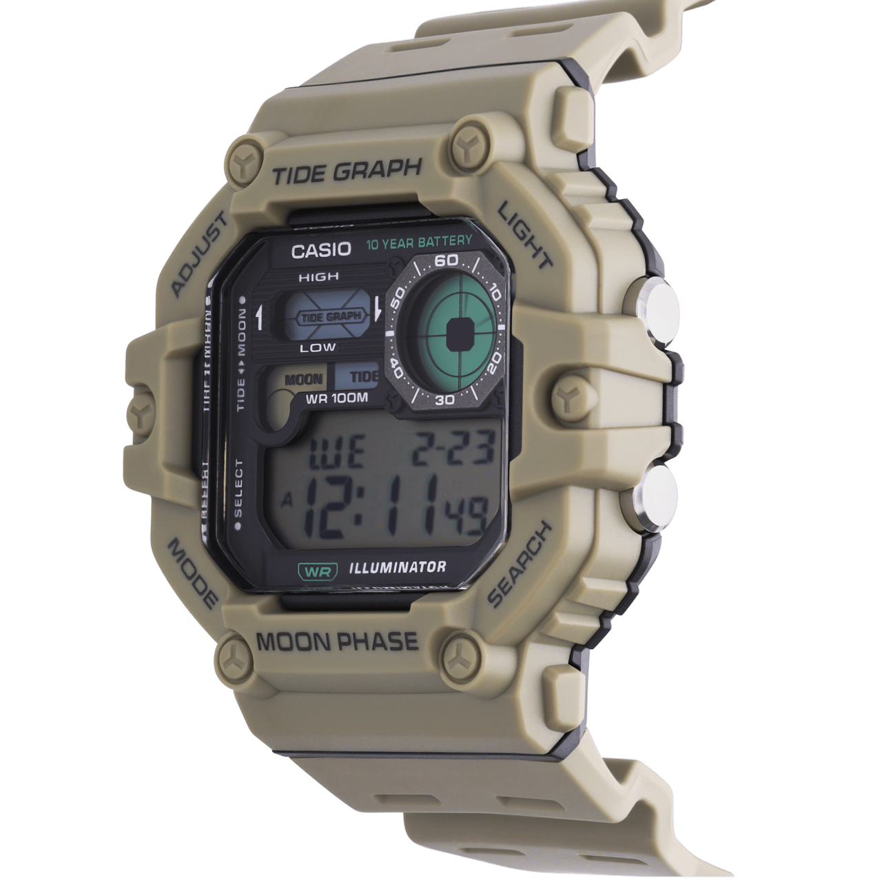 Casio digitale Armbanduhr, Beige, WS-1700H-5AVEF