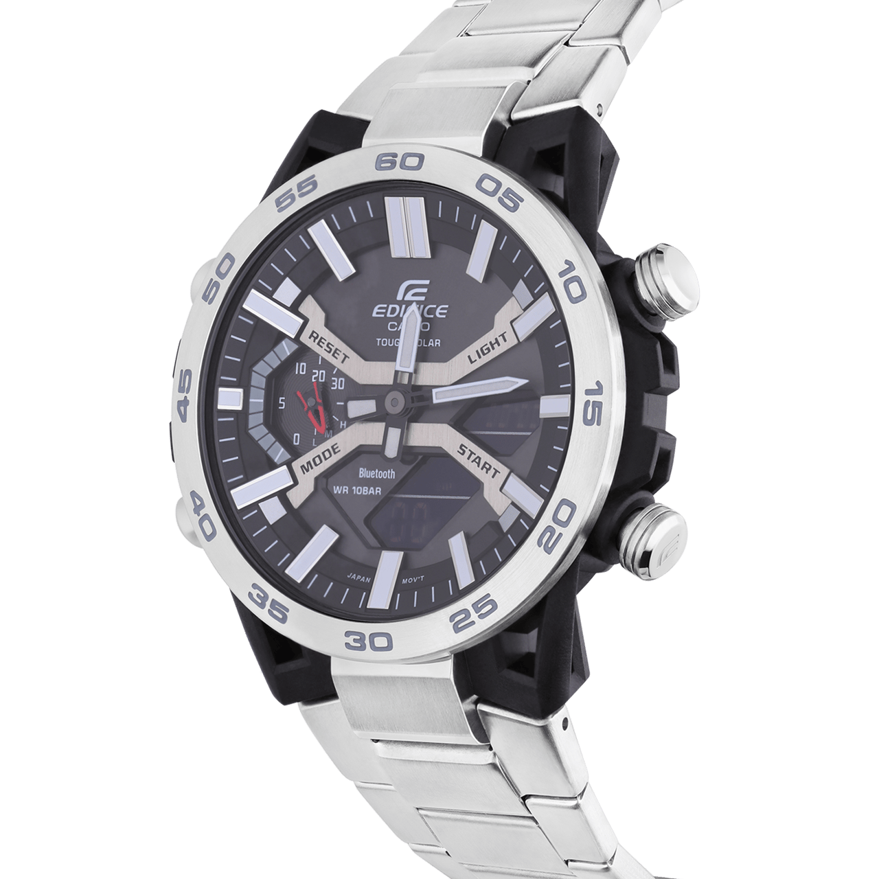 Edifice Uhr mit Armband aus Edelstahl, ECB-2000D-1AEF