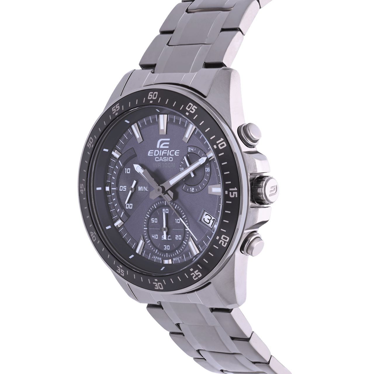 Edifice Uhr mit Armband aus Edelstahl, Gun (Grau), EFV-540DC-1CVUEF