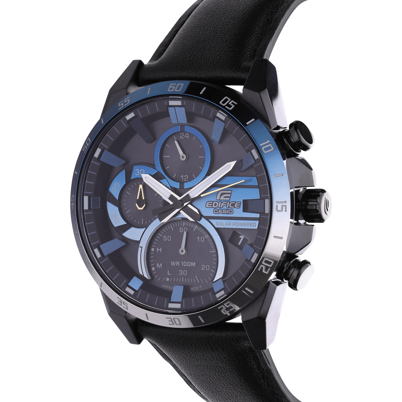 Edifice solar horloge leren band zwart EQS-940NL-1AVUEF