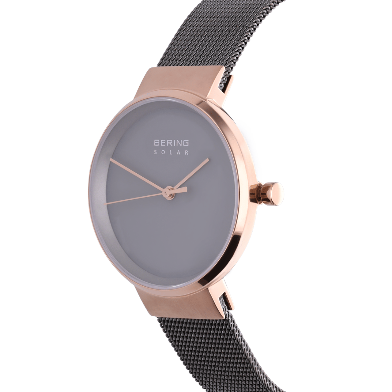 Bering Uhr mit Solarfunktion und Armband aus Mesh, Grau, 14331-369