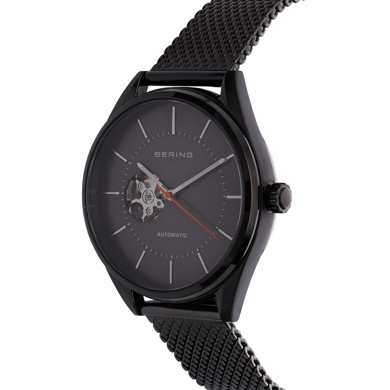 Bering Uhr mit Armband aus Mesh, Grau, 16743-377