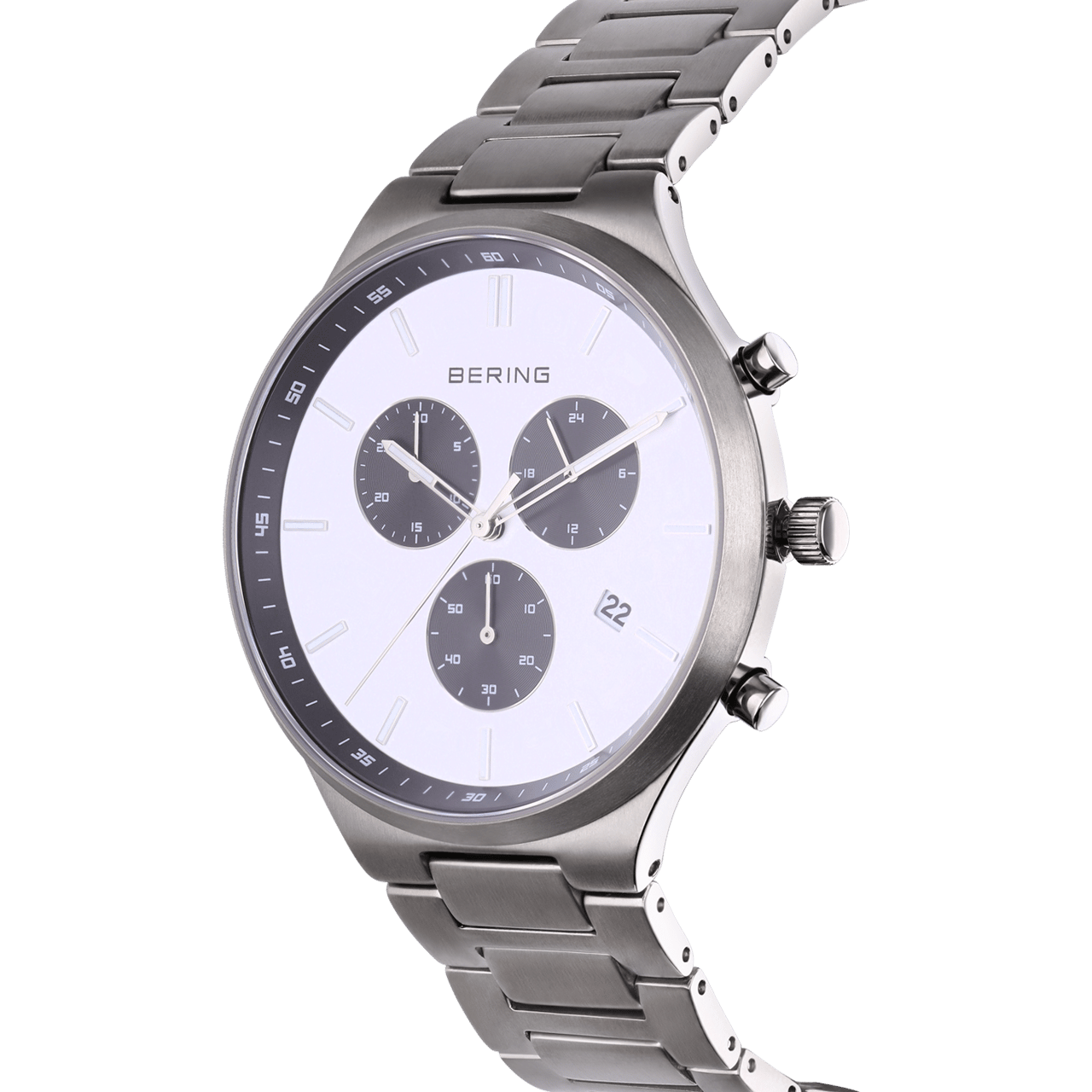 Bering horloge titanium zilver 11743-704