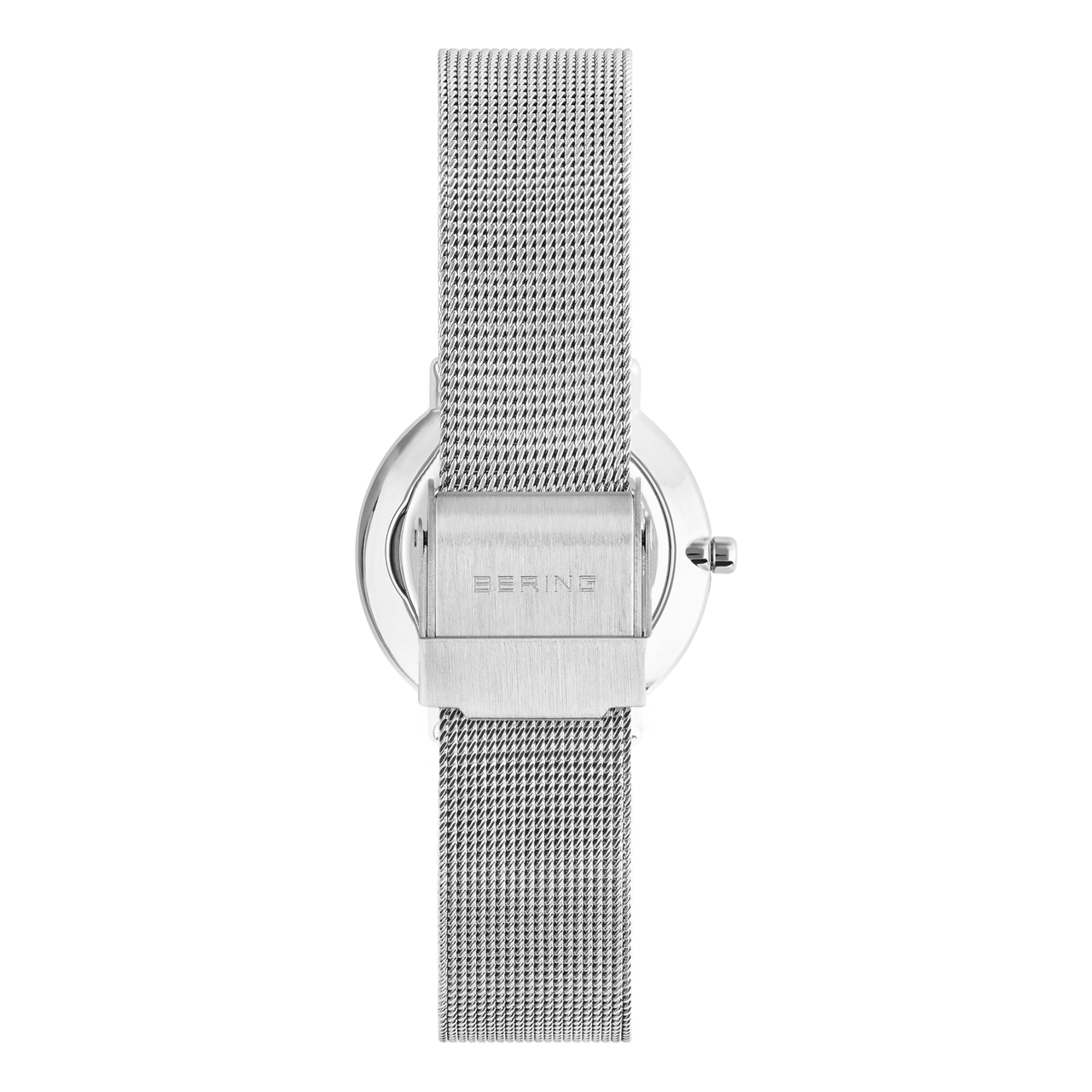 Bering Uhr mit Armbändern aus Mesh und Leder, Silber, 15729-604